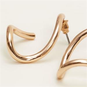 Phase Eight Large Gold Twist Drop Earrings